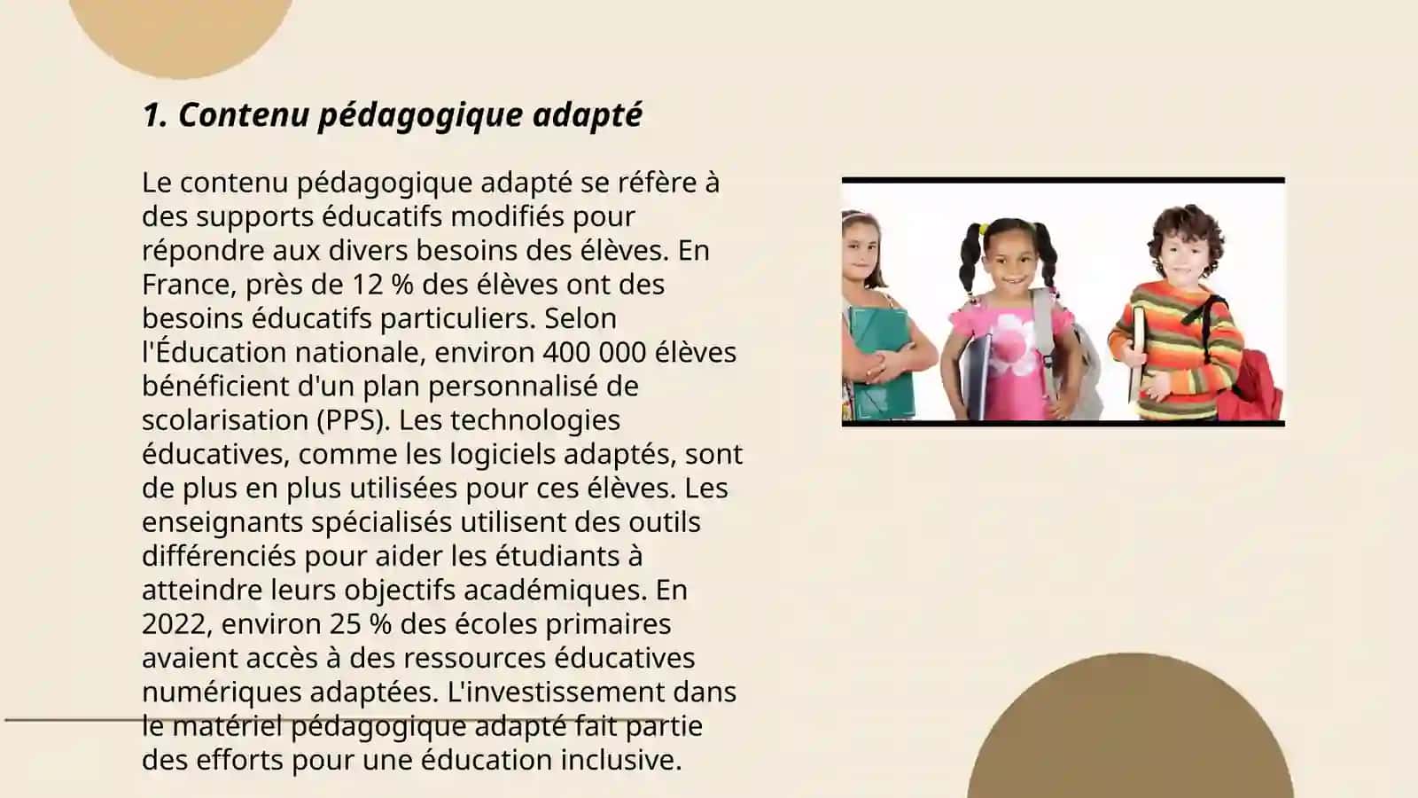 Caractéristiques des manuels scolaires pour enfants et jeunes 3