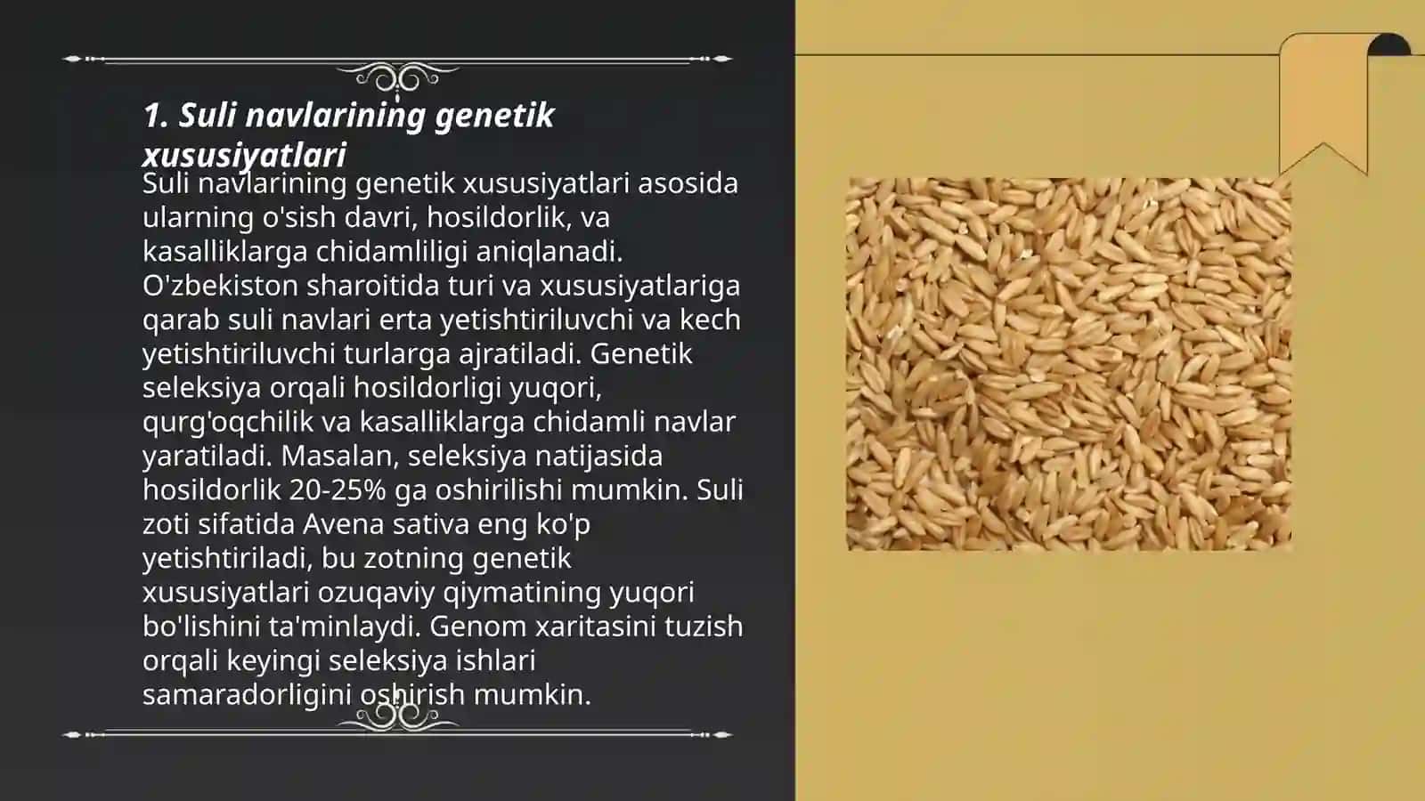 Suli navlarining genetik xususiyatlari 3
