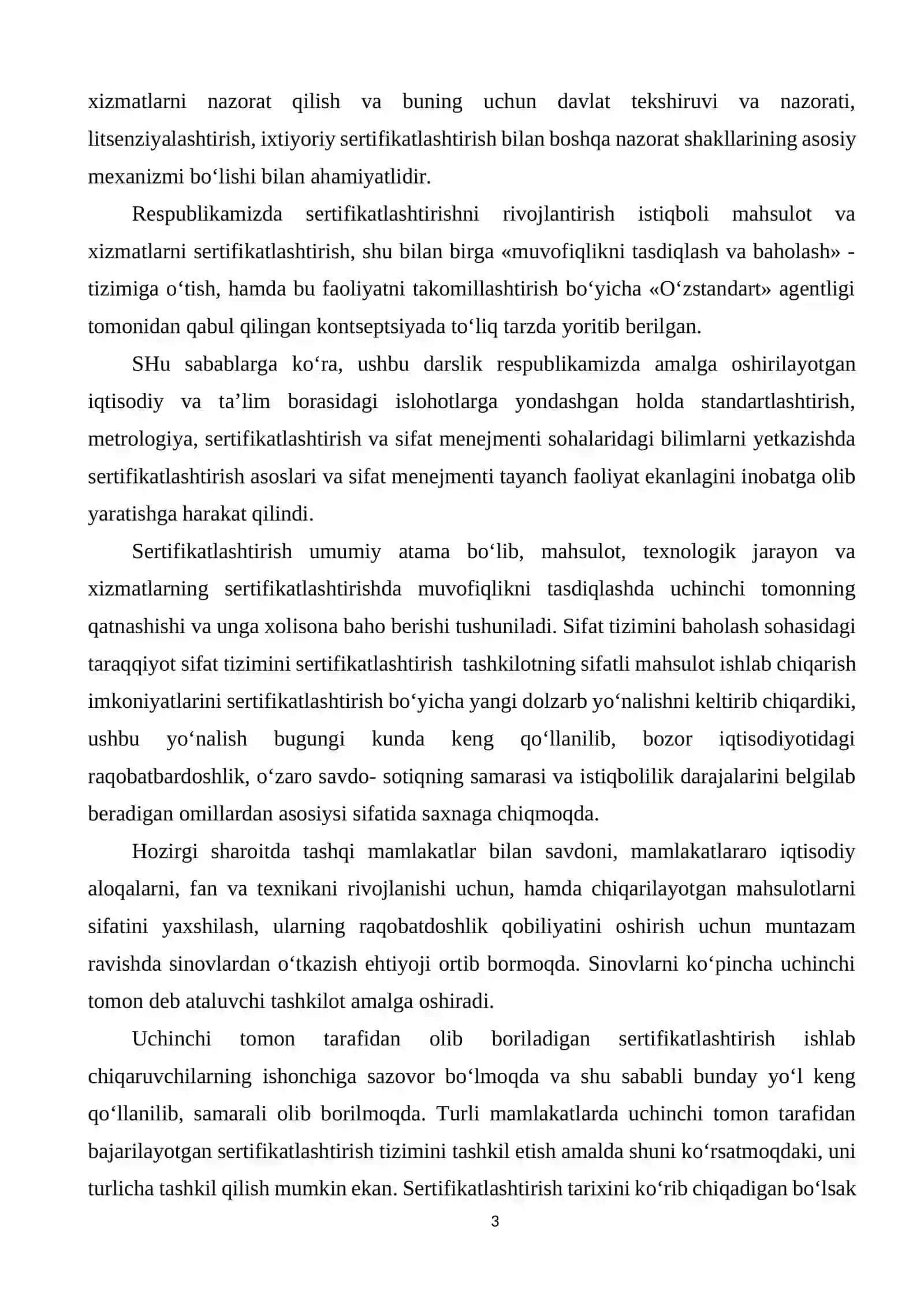 Plastmassa mahsulotlarini sertifikatlashtirish tartibini ishlab chiqish 3