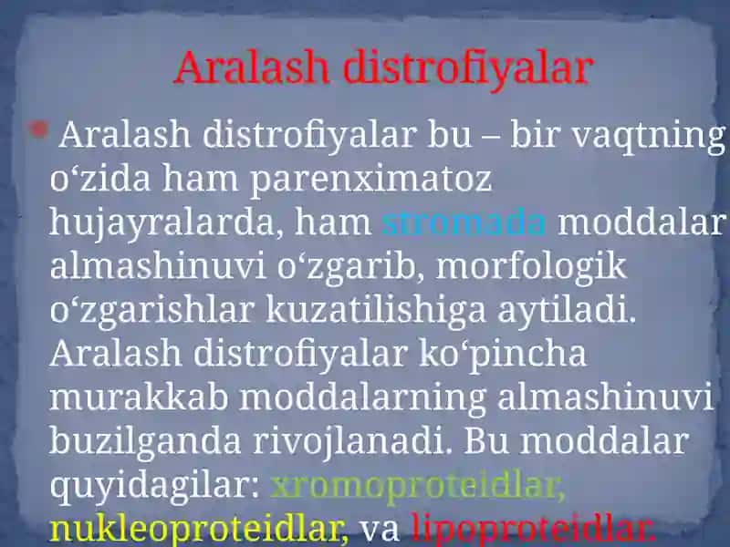 Aralash distrofiyalar 3