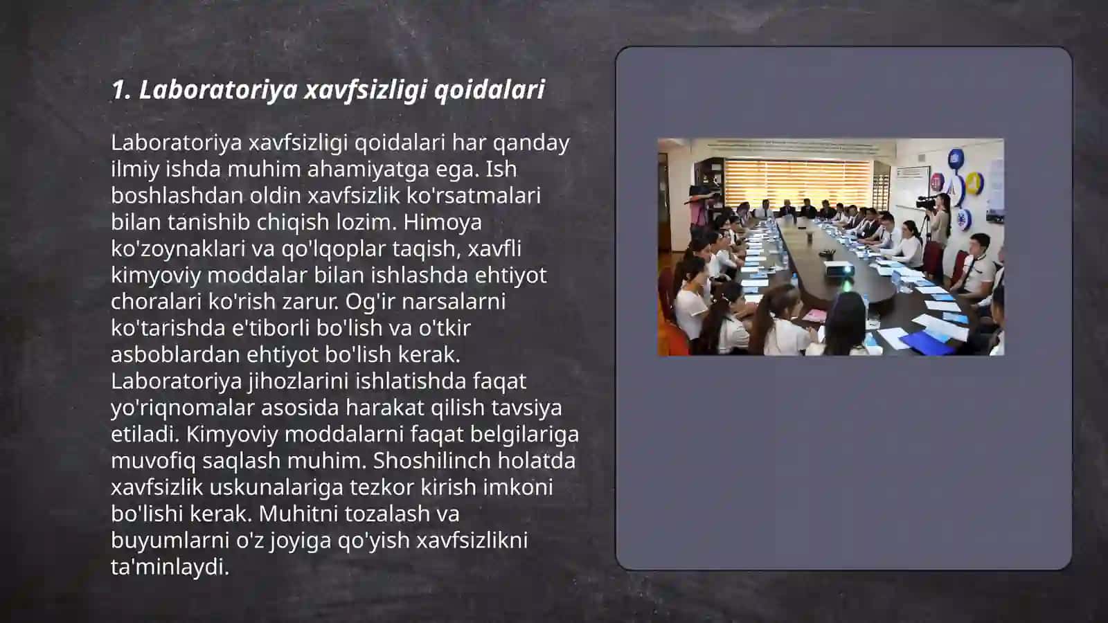 Laboratoriya ishlarini bajarish boʻyicha uslubiy qoʻllanmalar va tegishli oʻquv qoʻllanmalardan foydalanib 3