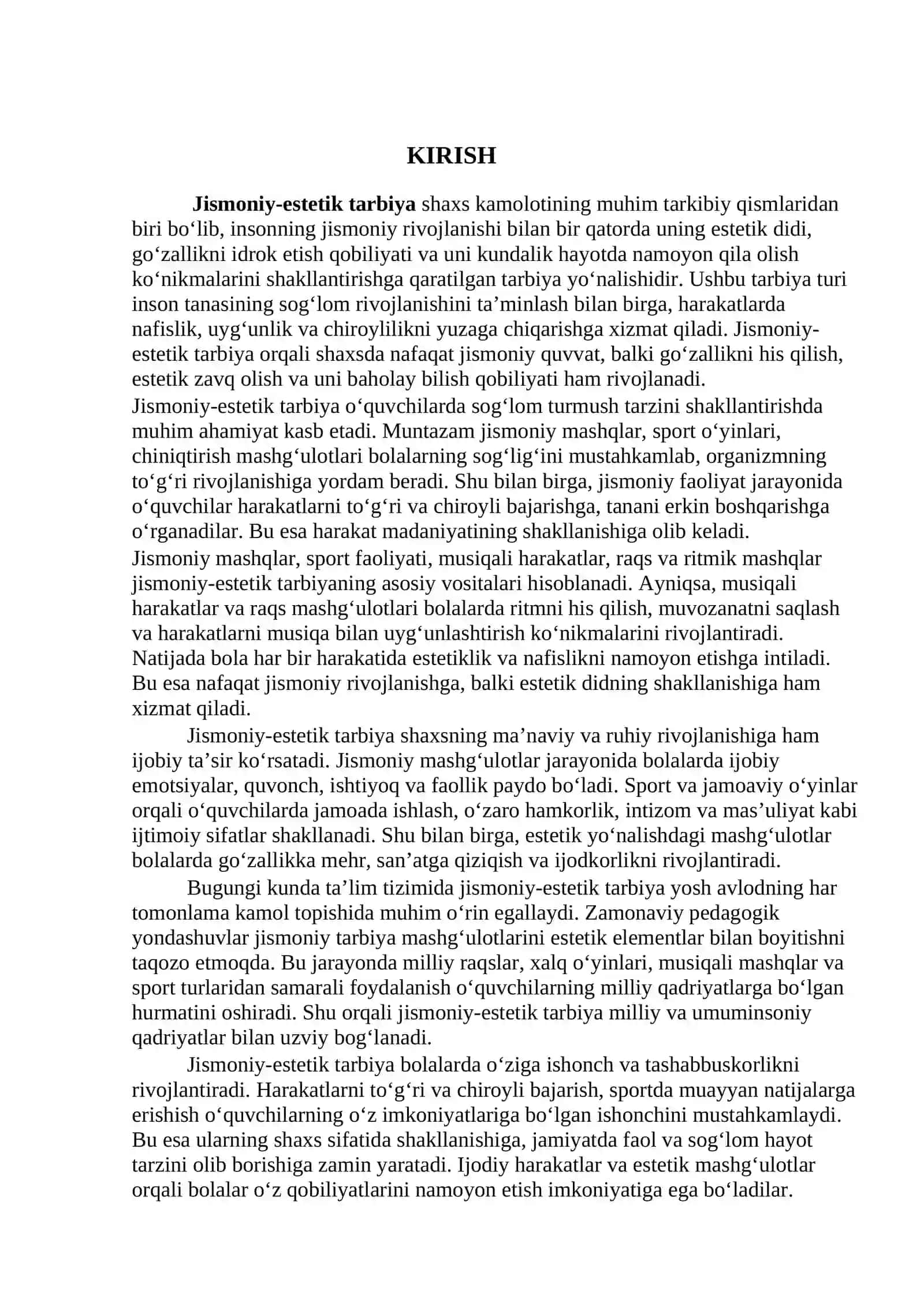 Jismoniy Estetik Tarbiya 3