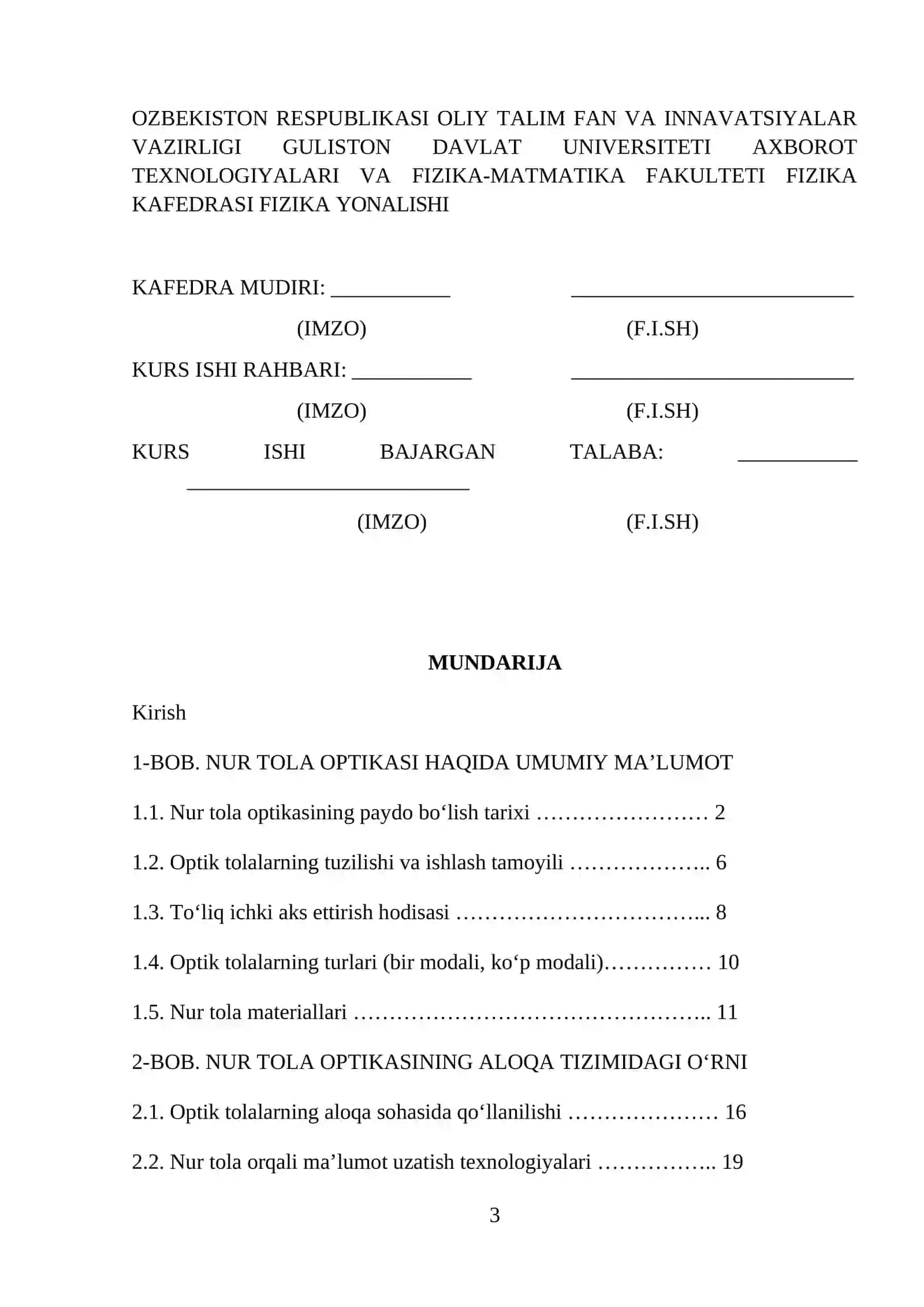 NUR TOLA OPTIKasi va UNING Aloqa TIZIMIDAGI O'RNI 3