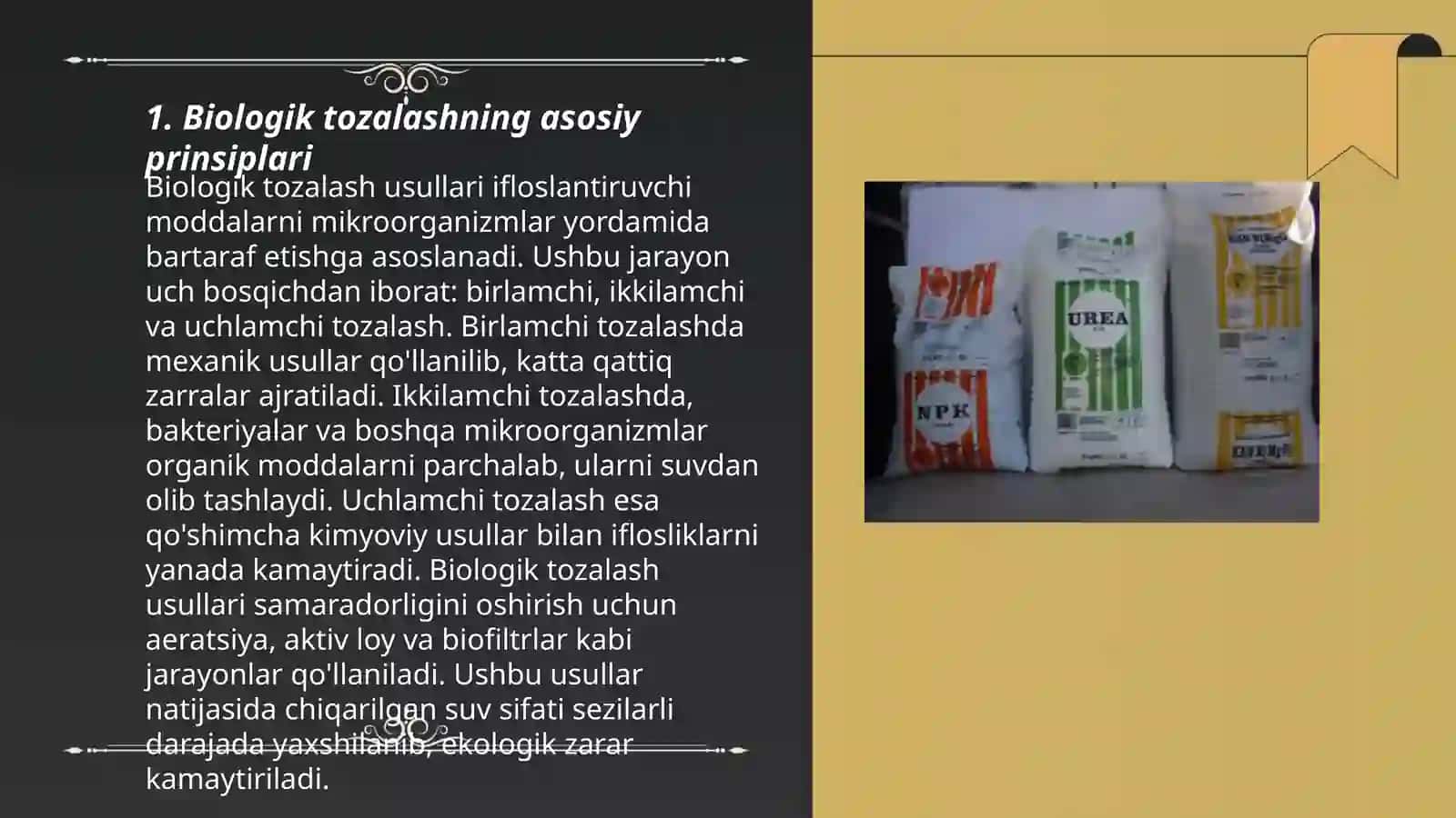 Biologik tozalash va tabiiy tizimlardan foydalanish 3
