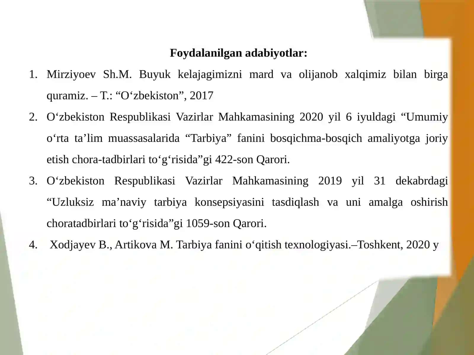 Oʻqituvchining kreativ mahsulot (ishlanma) 3