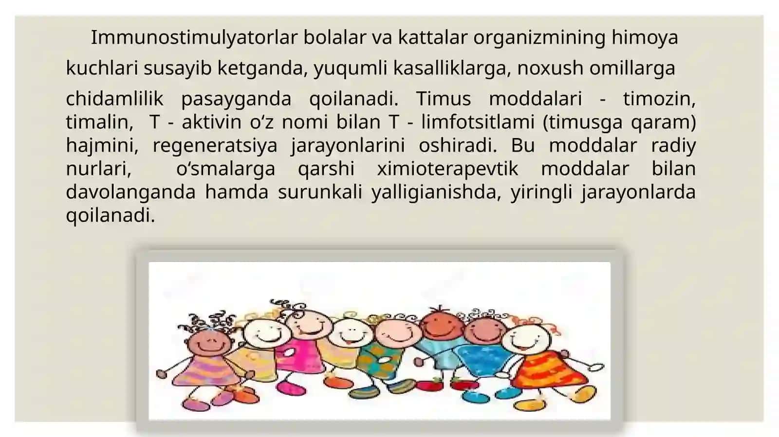 IMMUNITETGA TA’SIR ETUVCHI T- aktivinMODDALAR 3