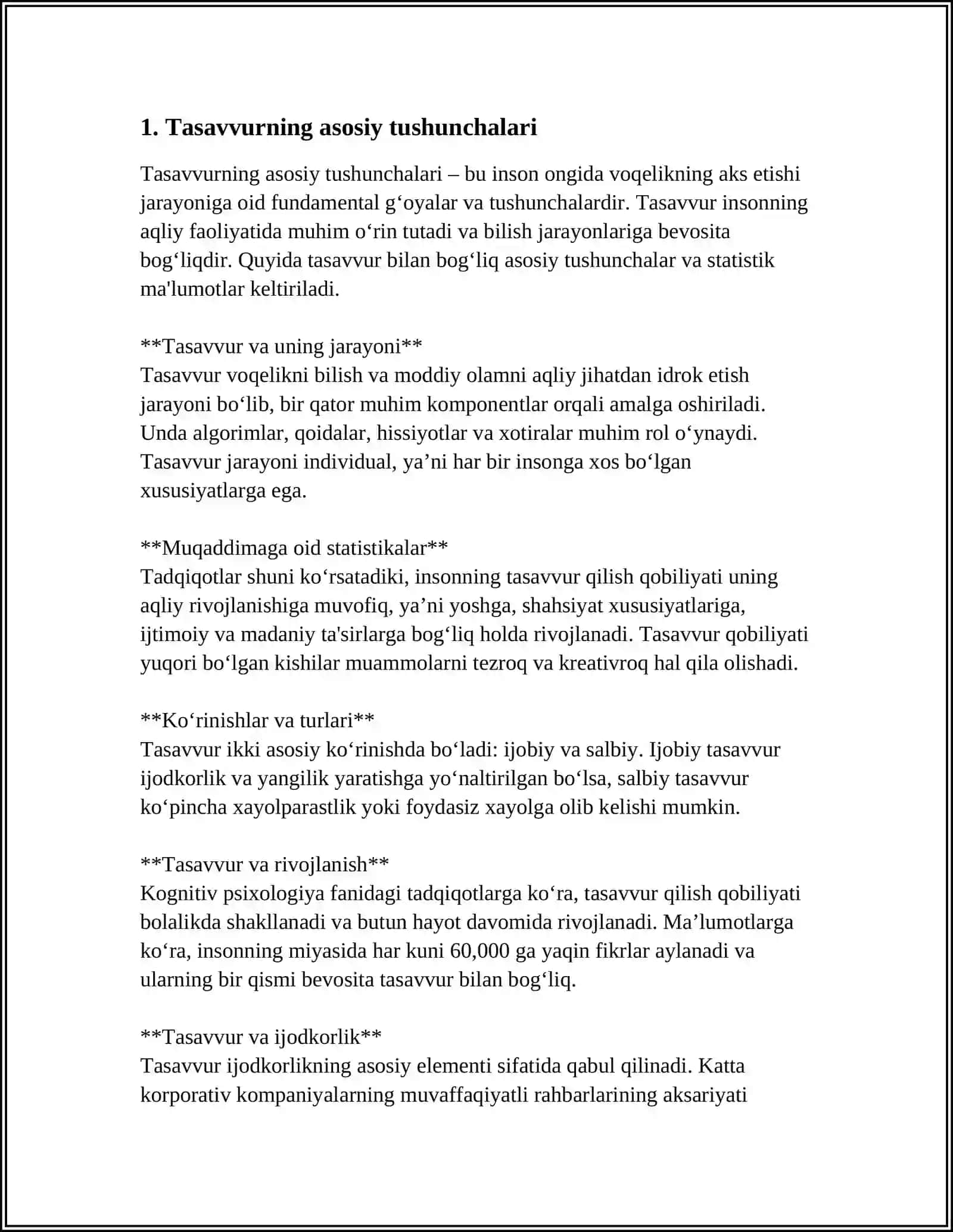 TASAVVUR VA UNING TALABA HAQIDAGI ROʻLI 3