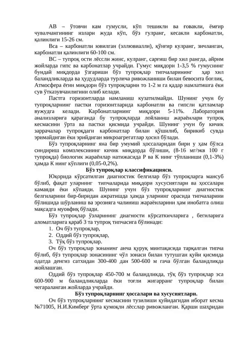 Бўз тупроқлар 3
