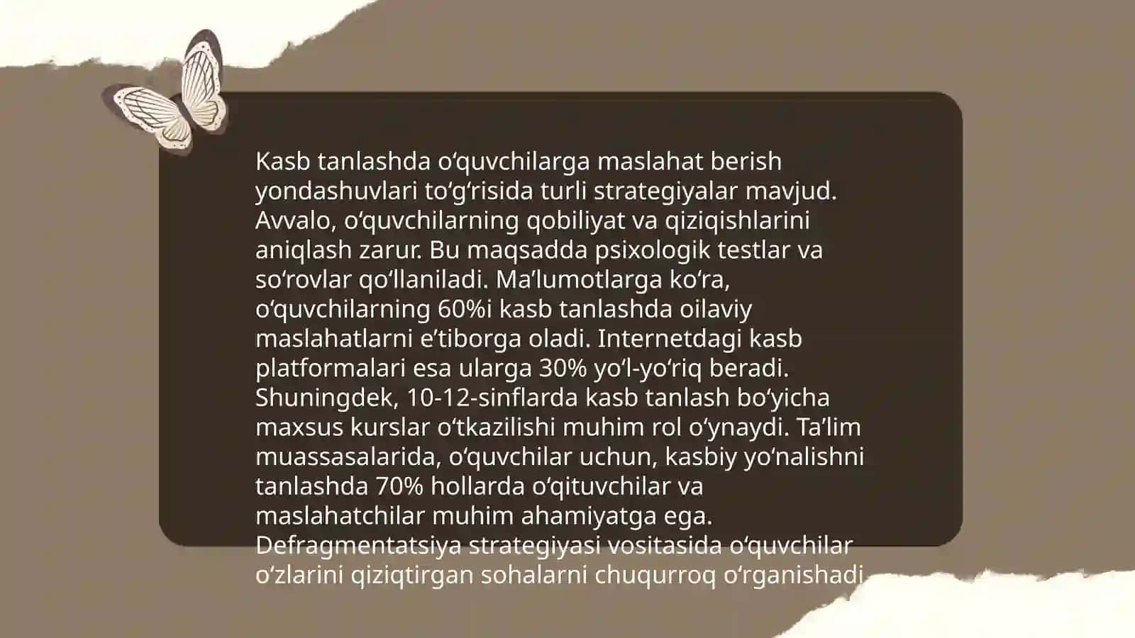 Kasb hunarga yónaltirish ishining asosiy yónalishlari va bosqichlari 3