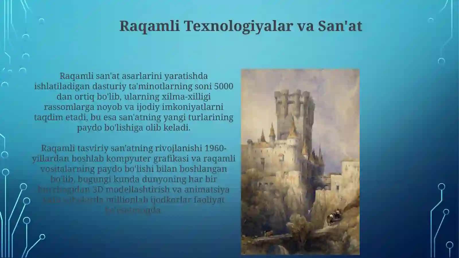 San'at Texnologiya va Ijodkorlik Fanlarining Manbalarining Tizimi 3