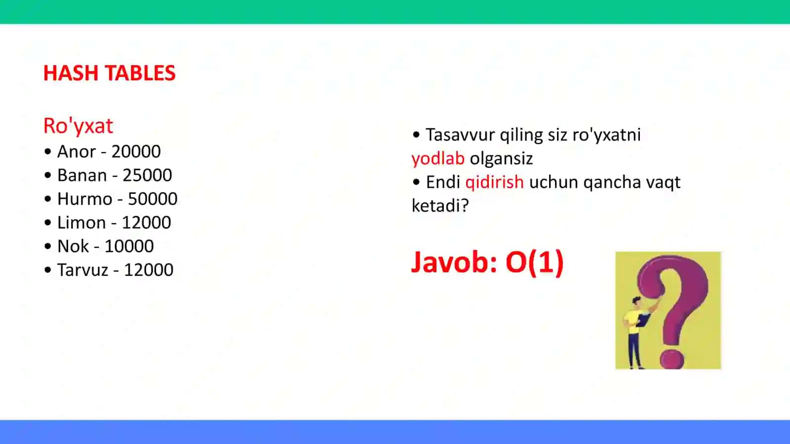 ALGORITMLAR| Hash tables 3