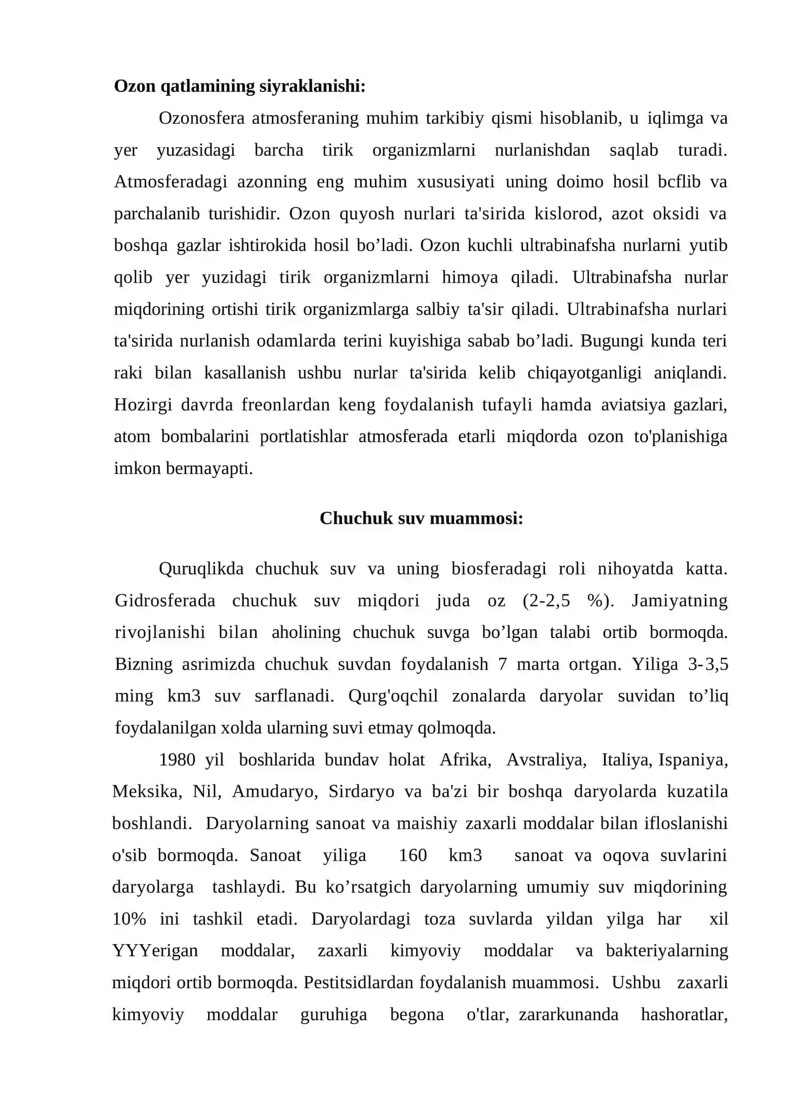 Hozirgi zamon ekologik muammolari 3