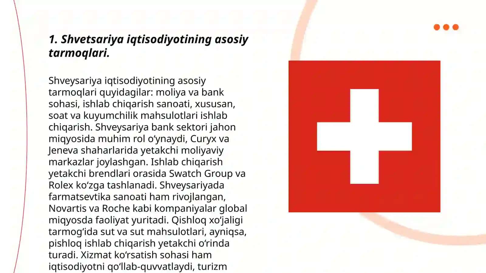 Shvetsariya Iqtisodiyoti va Yalpi Ichki Mahsuloti 3