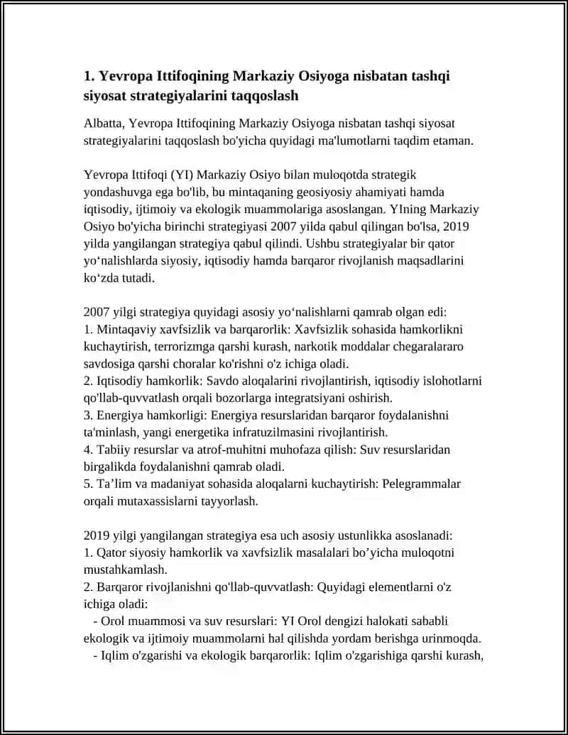 YEVROPA ITTIFOQI DIPLOMATIYASI VA MARKAZIY OSIYOGA NISBATAN QIYOSIY TAHLILI 3