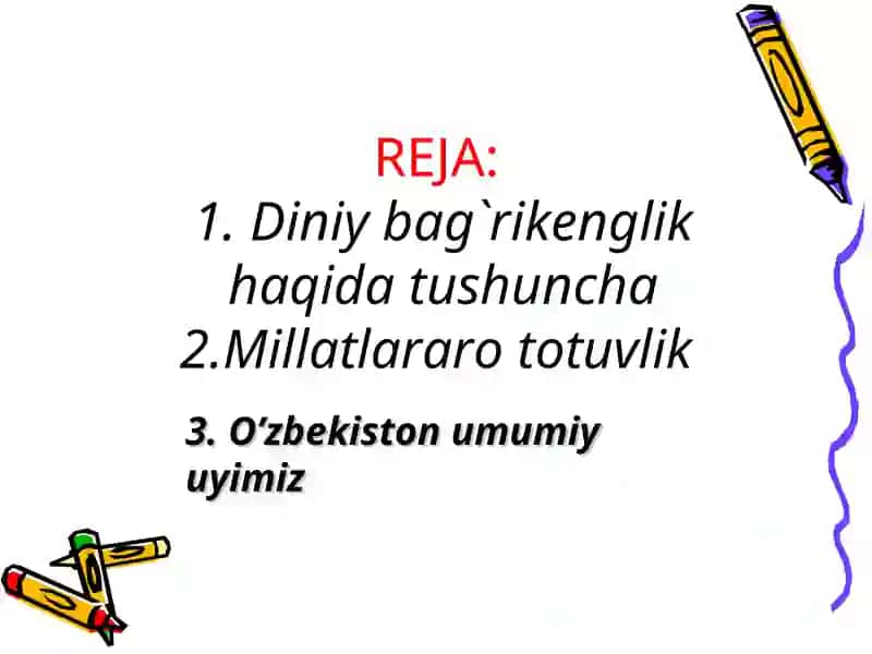 Diniy bag`rikenglik va millatlararo totuvlik 3