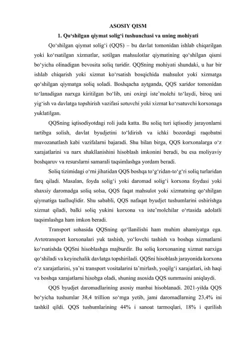 Avtotransport korxonalarida qo`shilgan qiymat solig`i hisobi 3
