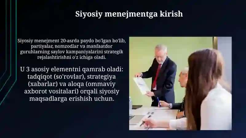 Siyosiy Menejment Faniga Kirish 3