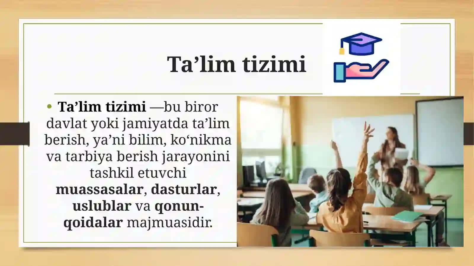Ta’lim tizimini modernizatsiyalashning tashkiliy-metodikas asoslari. Pedagogning kasbiy mahorati uning o‘qituvchi faoliyatida tutgan o‘rni va ahamiyati 3