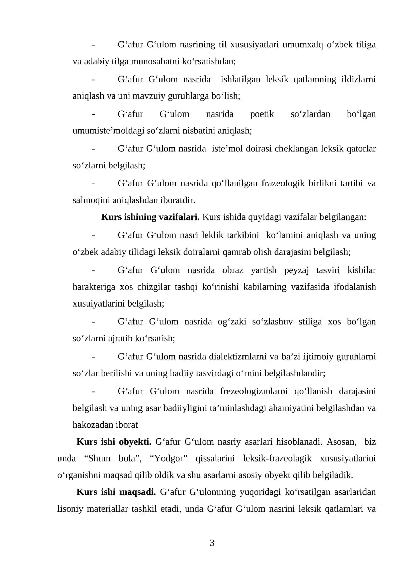 HIKOYA JANRIGA XOS XUSUSIYATLARI (G'OFUR G'ULOM HIKOYALARI ASOSIDA) 3