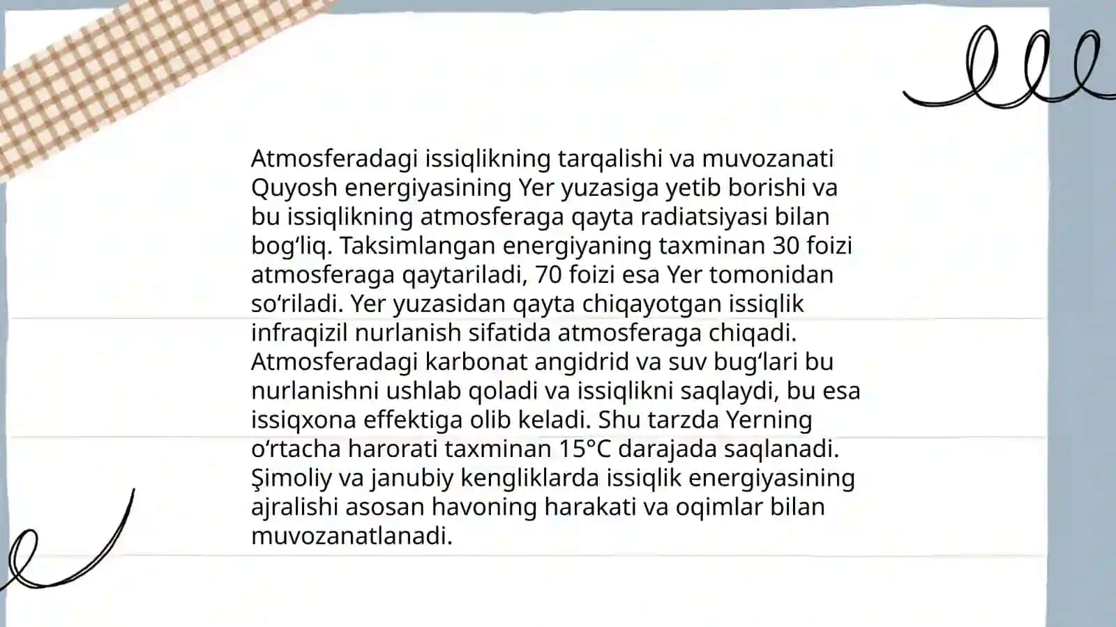 Atmosferadagi Issiqlik Muvozanati 3