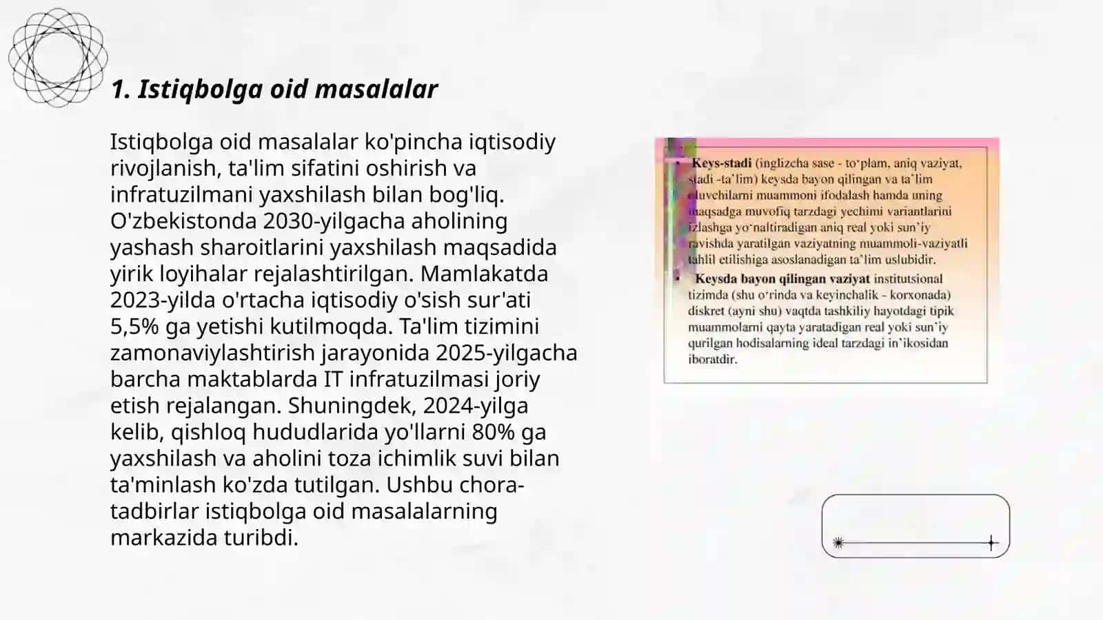 Istiqbolga oid masalalar 3