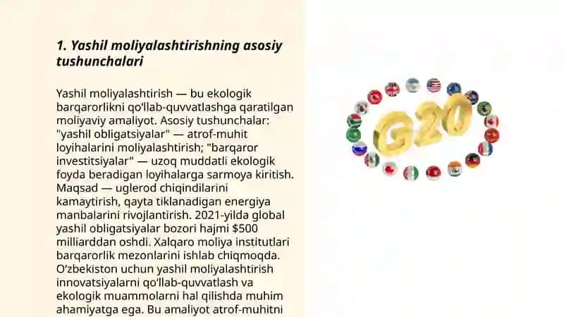 Yashil moliyalashtirishning asosiy tushunchalari 3