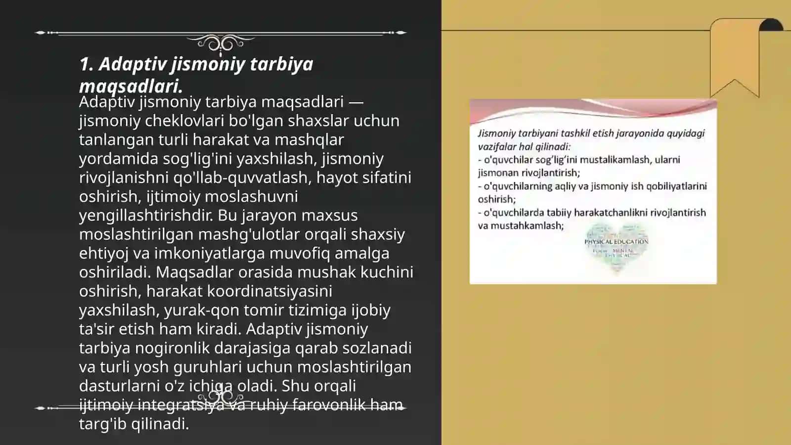 Adaptiv jismoniy tarbiya maqsadlari 3