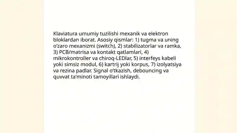 Klaviatura qurulmasi haqida 3