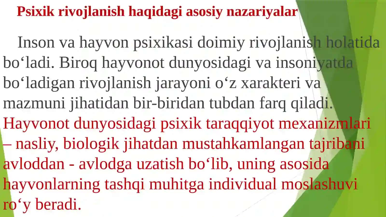 Psixik Rivojlanish va Uni Davrlashtirish Muammosi 3