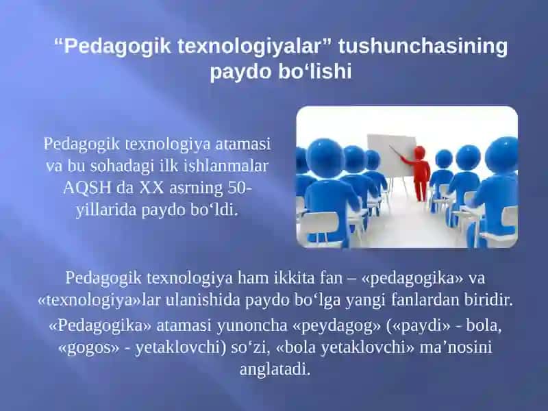 Pedagogik texnologiya pedagogikaning mustaqil sohasi sifatida 3