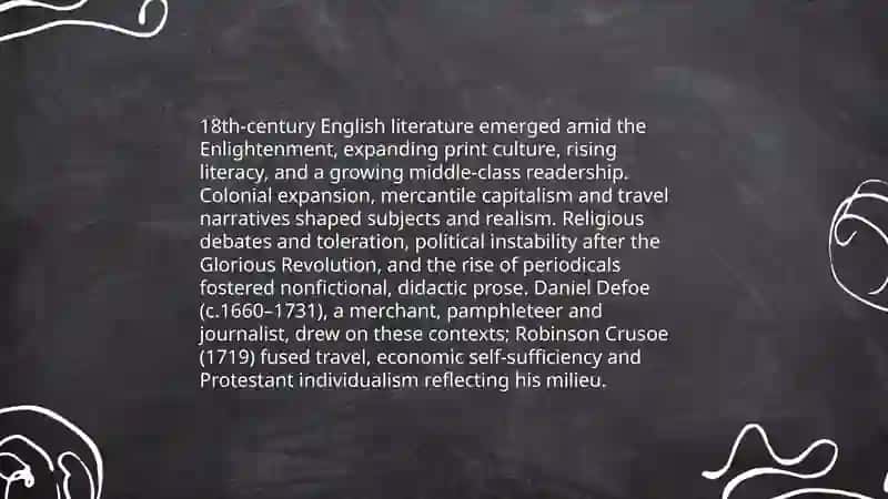 Features of the genre of D. Defoe's novel “The Adventures of Robinson Crusoe” 3