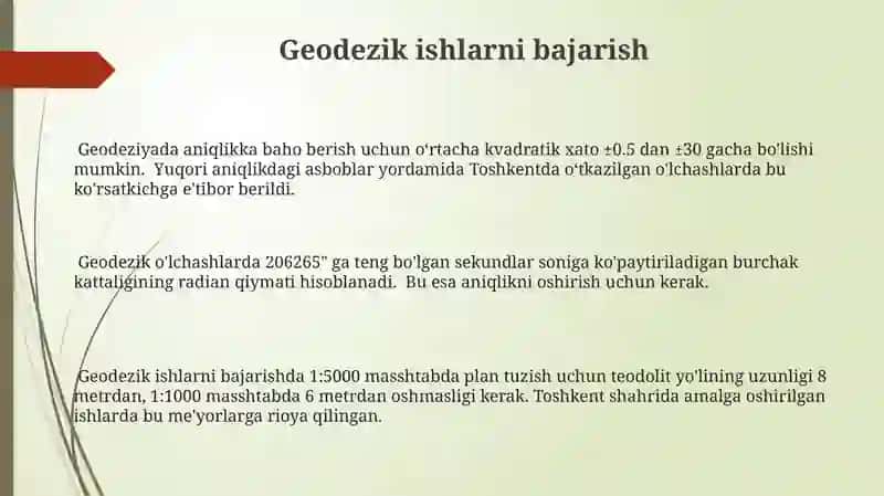 Geodezik ishlarni bajarish 3