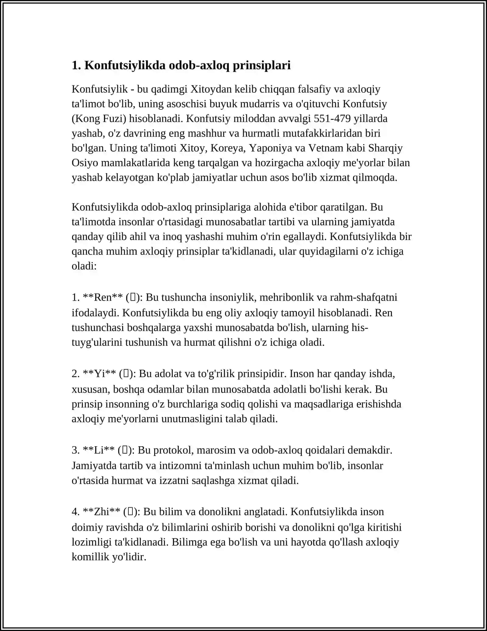 Konfutsiylikda Ijtimoiy-Axloqiy Masalalar 3