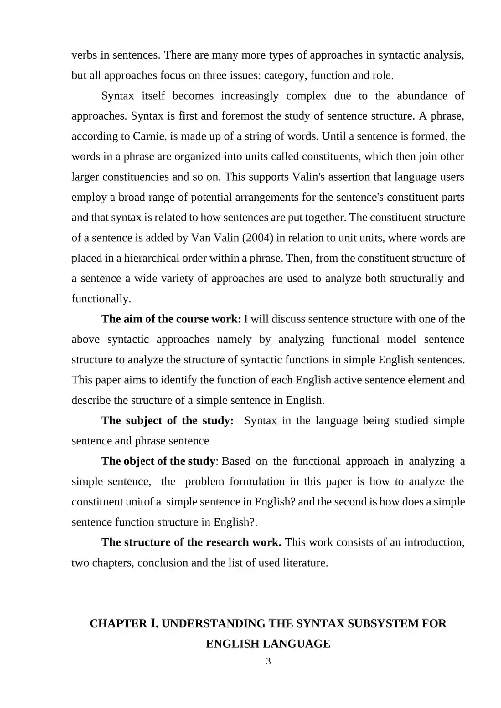 SYNTAX IN THE LANGUAGE BEING STUDIED SIMPLE SENTENCE AND PHRASE SENTENCE 3