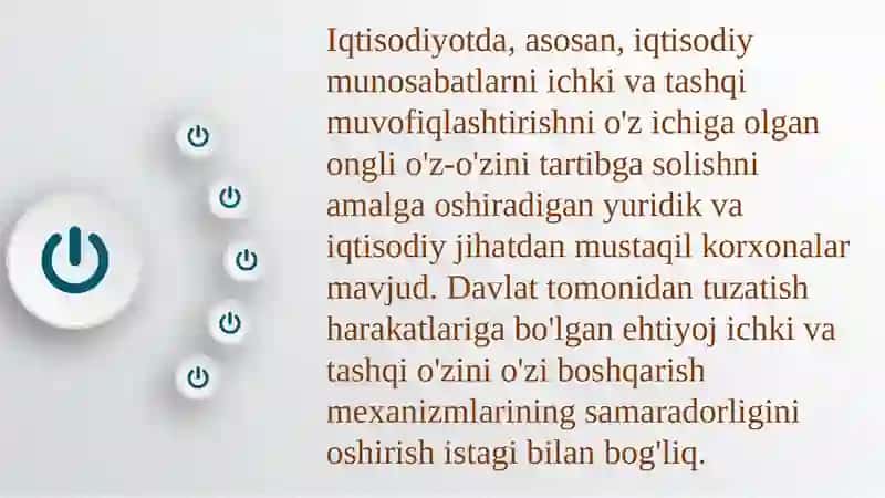 Korxonalar faoliyati ni davlat tomonidan tartibga solish tizimi 3