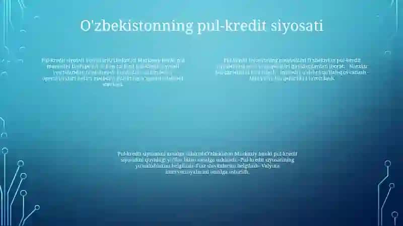 O'Zbekiston Respublikasida Moliya, Pul Va Bank Tizimi 3