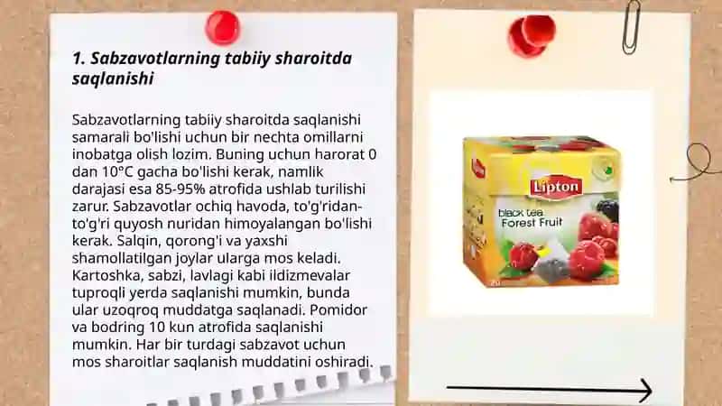 Tabiiat onborxonasida savzavotlar, mevalar, rezavor mevalar Tayyorlov guruh 3