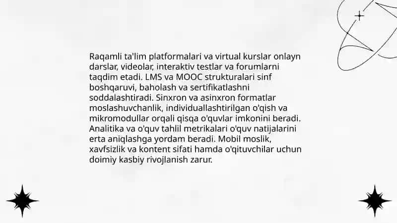 Raqamli ta'lim platformalari va virtual kurslar 3