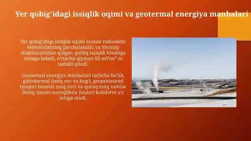 Yer qobig'idagi issiqlik oqimi va geotermal energiya manbalari 3