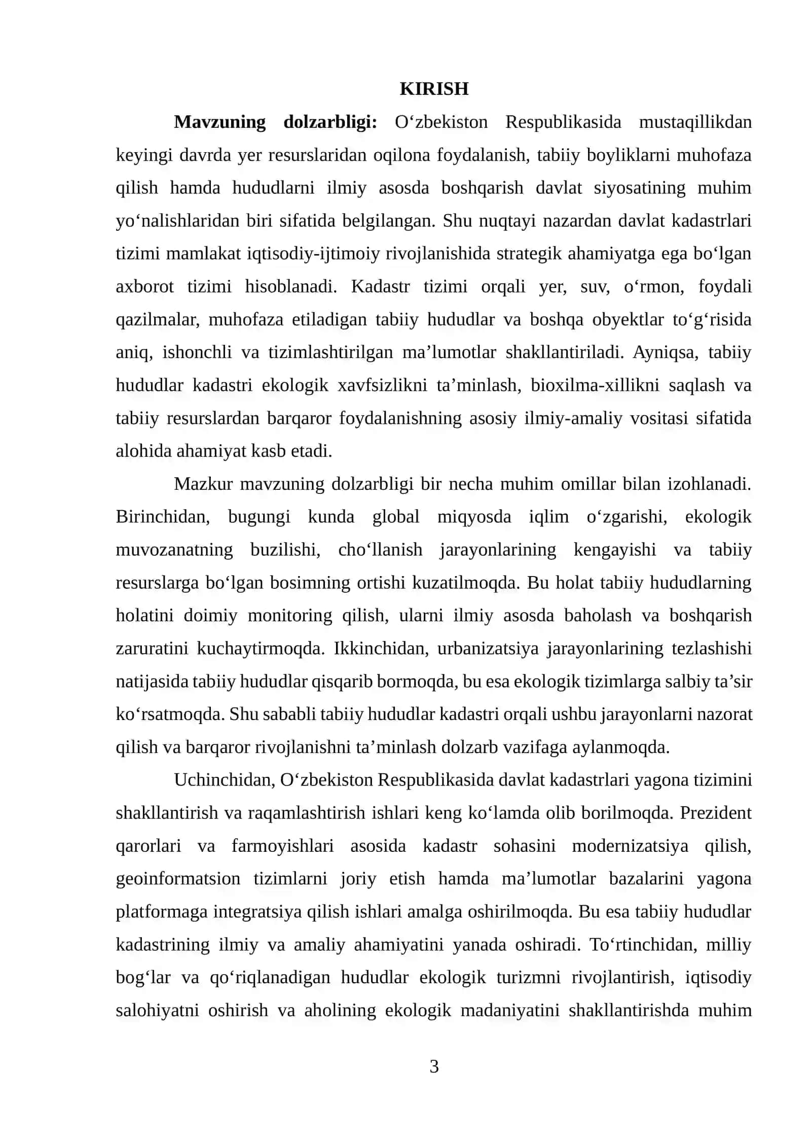 Doʻrmon milliy bogʻi kadastr planini tuzish hamda malumotlar bazasini shakllantirish 3