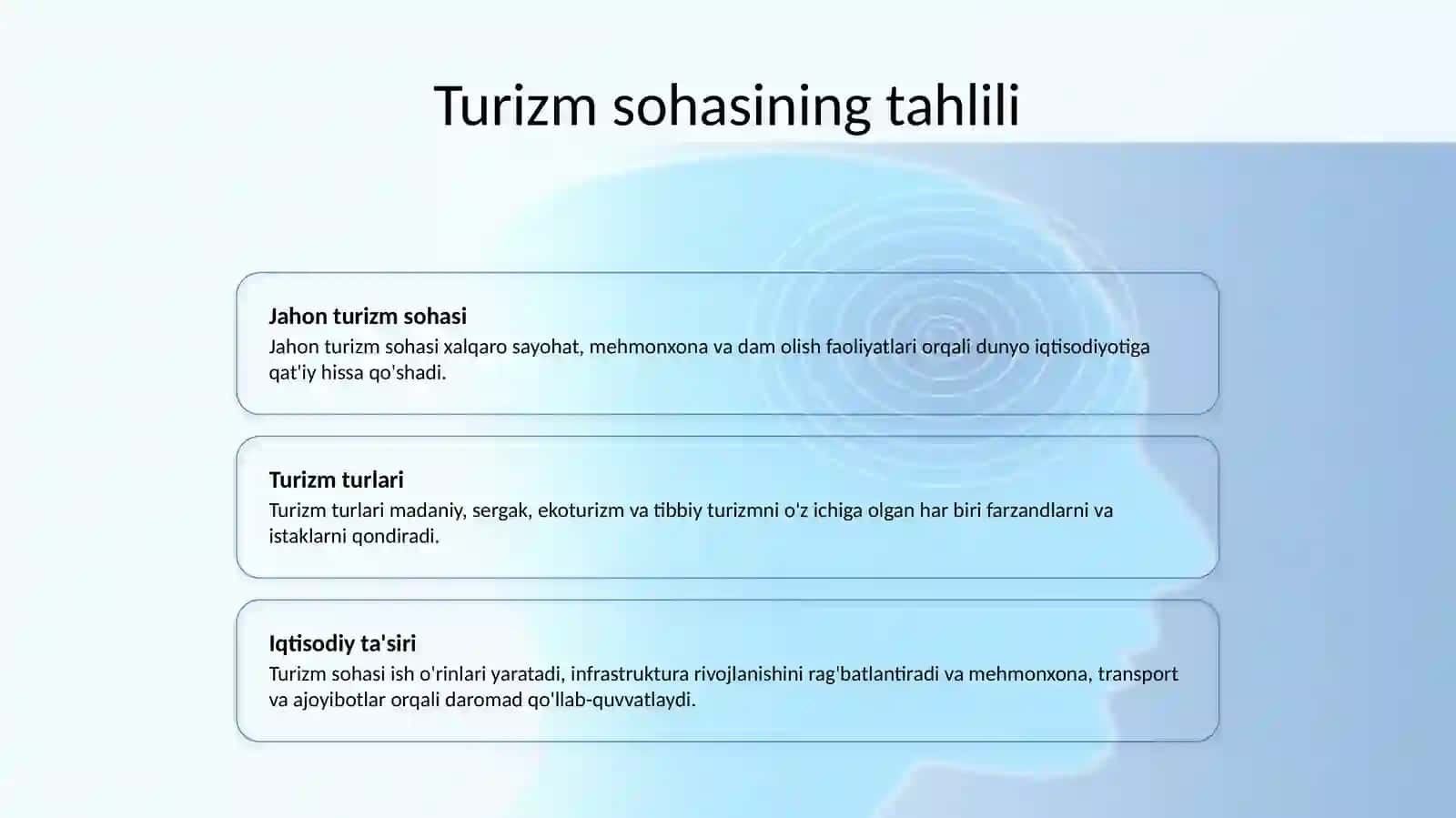 Turizmning iqtisodiy ahamiyatini oshirishda turoperatorlarning o'rni 3