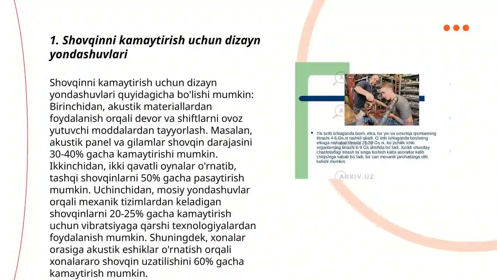 Aholi yashash joylarida shovqin-gaz-changan himoyalash chora-tadbirlarini belgilash 3