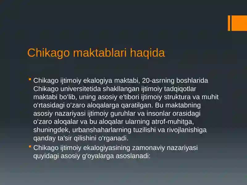 Chikago Ijtimoiy Ekologiya Maktabi Naza Ryasi 3