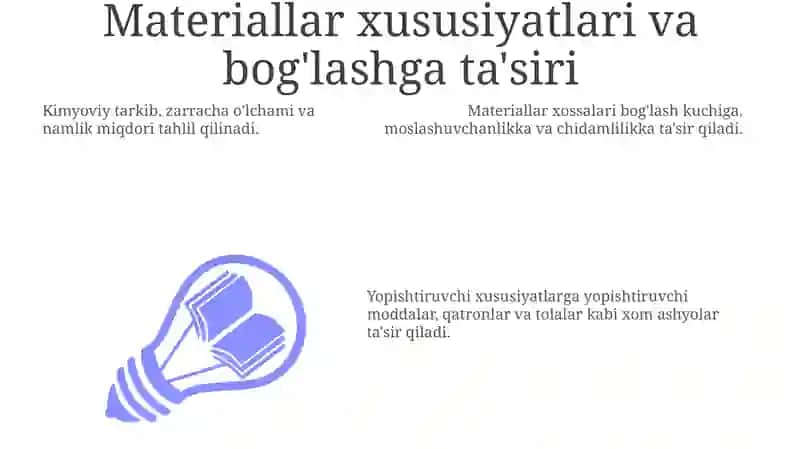 Materiallar xususiyatlari va qo'llanilishi 3