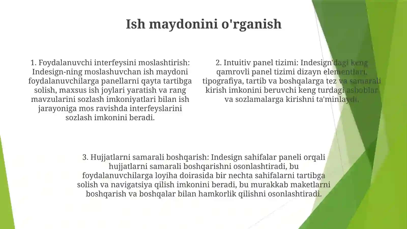 Adobe InDesign Dasturi Imkoniyatlari Bilan Tanishish 3