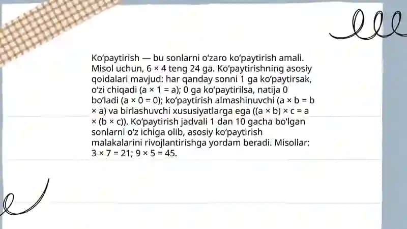 Koʻpaytirish va bo‘lish asoslari 3