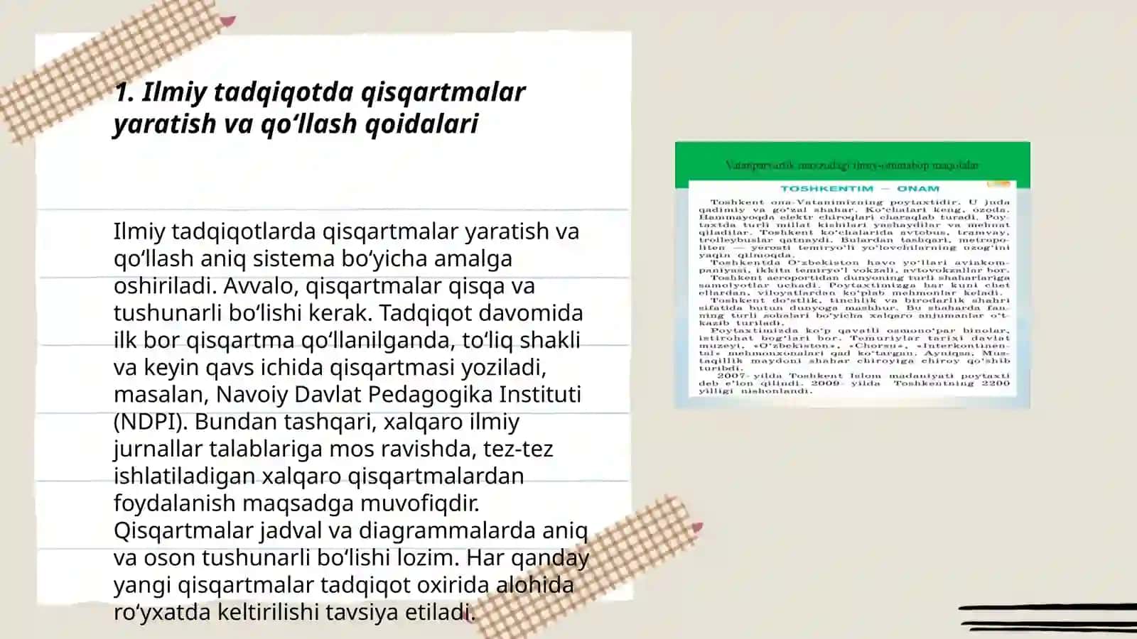 Ilmiy tadqiqotda qisqartma, havola va bibliografik ma'lumotlar ustida ishlash 3