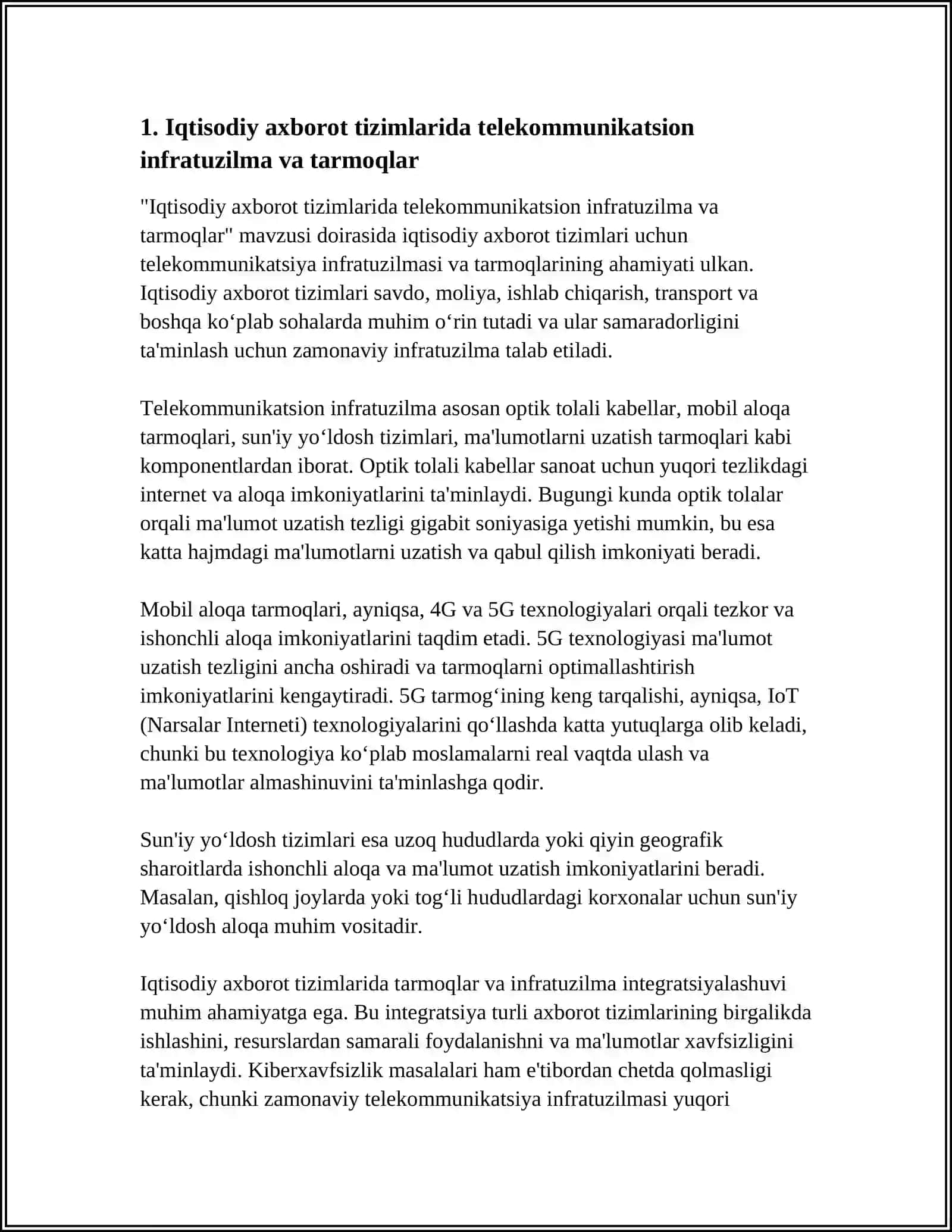 IQTISODIY AXBOROT TIZIMLARIDA TELEKOMMUNIKATSION TEXNOLOGIYALAR 3