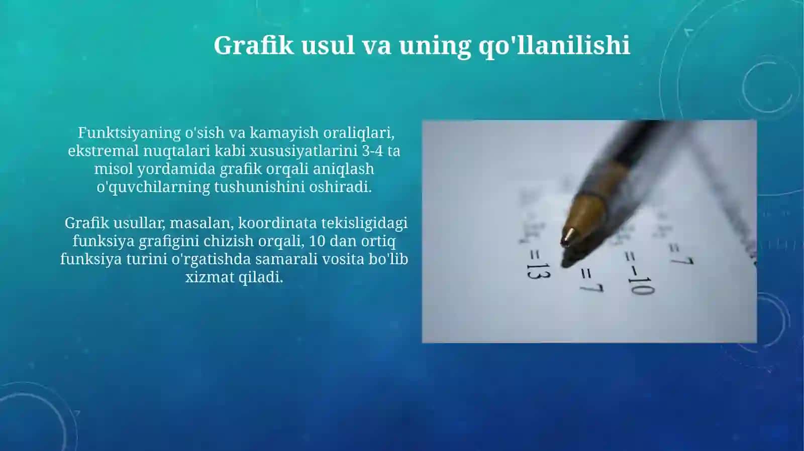 Funksiya tushunchasini o‘qitish metodikasi 3