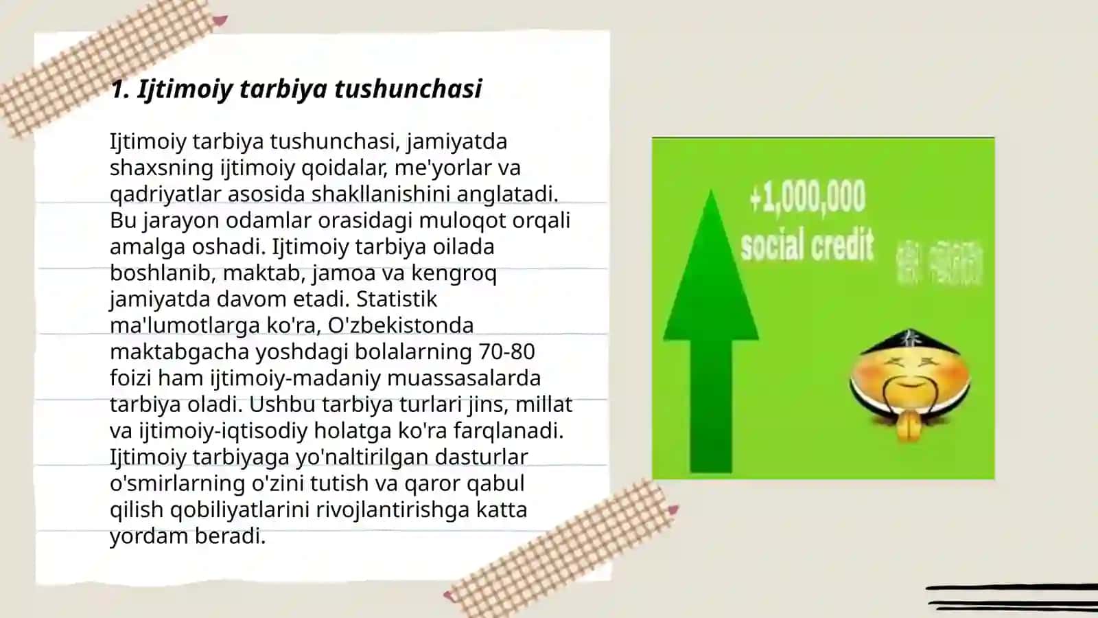 Ijtimoiy tarbiya va shaxsiyatning ijtimoiy shakllanishi 3